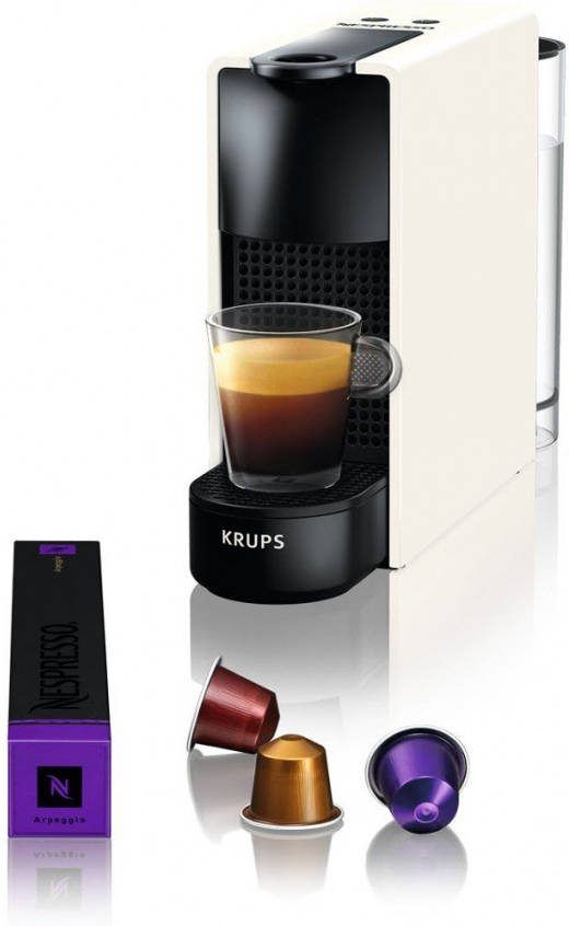 Krups Essenza Mini Pure White XN1101 Nespresso machine -  Koffiecupswebshop.nl