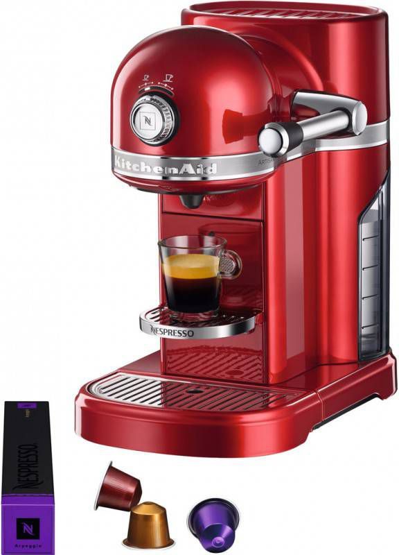 Weekendtas Verzakking Frons KitchenAid Artisan Nespresso machine 5KES0503 appelrood -  Koffiecupswebshop.nl